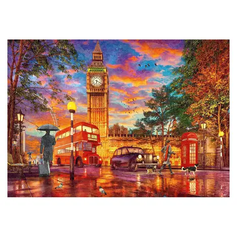 JU7CER 5D DIY Diamond Painting Kit - London Sunset | Adult Beginner Full Round Drill Crystal Art | 12×16 Inches (30×40cm)