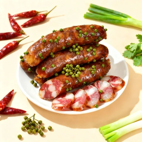 Laweiju Saucisse séchée du Sichuan au piment vert 260g