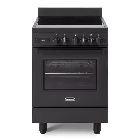 DeLonghi DSC 626IND-1 BL 60cm Induction Single Oven Cooker, Matt Black, A Rated