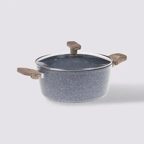 5Five Kookpan 24 cm met Deksel, Gesmeed Aluminium, Nature