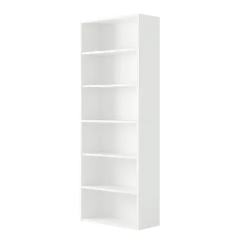 Ochama x SONGMICS Boekenkast met 6 Planken, Boekenkast voor Thuiswerkplek, Slaapkamer, Woonkamer, Studieruimte, Wit