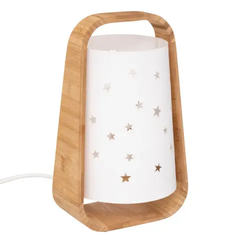 Atmosphera Lampe étoile en bambou blanc pour enfants