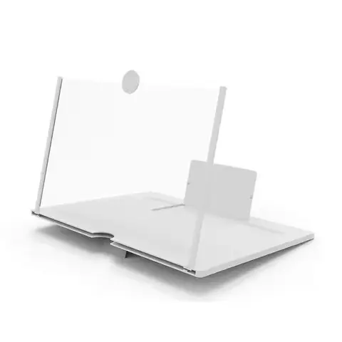 Screen Amplifier, Compatible with All Smartphones for Movie Videos Mobile Screen Projector （26*17.4*9cm,White），white