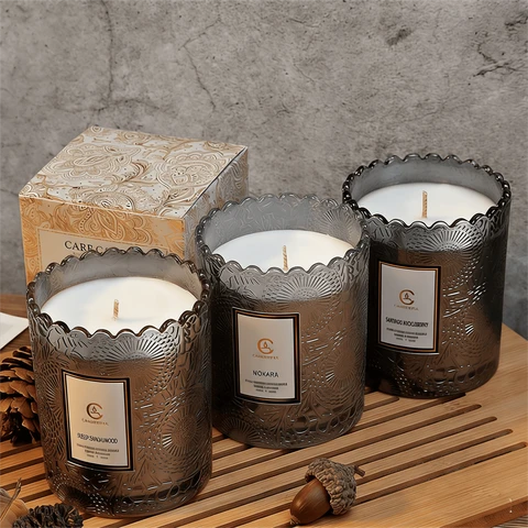 Zooly Lace Edge Cup Scented Candle - San Diego Blackwood, 200G, 1PC