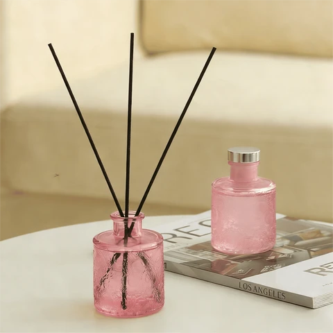 Zooly Embossed Cup Reed Diffuser - Pink Peach Oolong, 100ML, 1 Set