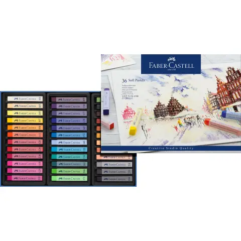 Faber-Castell Creative Studio Soft Pastels, Wallet of 36