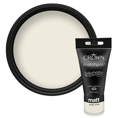 Crown Matt Emulsion Beige White 40ML