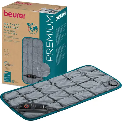 Beurer HK145 Cosy Weighted Heating Pad, Snuggly Heating Pad with 1500g Weight, 60 x 30 cm