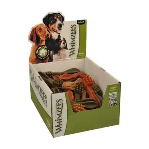 Whimzees Zahnbürsten Zahnkauartikel für Hunde L (18-27 kg) 30 Stück 2,02 kg