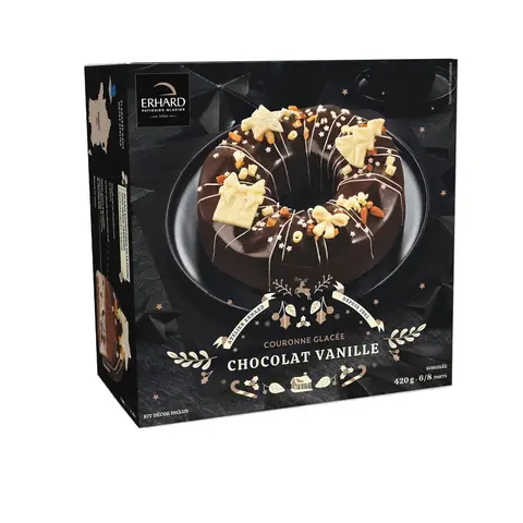 Erichard Gâteau glacé couronne au chocolat et à la vanille 460 g