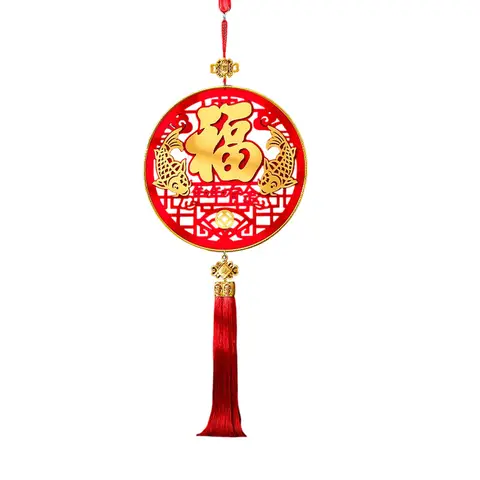 1 Stück 31,4 Zoll chinesisches Neujahr, 3D-Glückskranz zum Aufhängen mit Tassel, Fu-Charakter, Pferdejahr, chinesisches Neujahr dekorativ zum Aufhängen für Wand, Tür und Fenster, Neujahr-Verkauf, Top-Geschenkideen