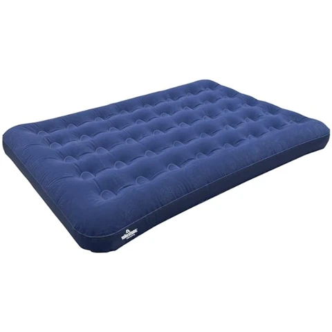 Milestone Airbed Flocked Blue Double