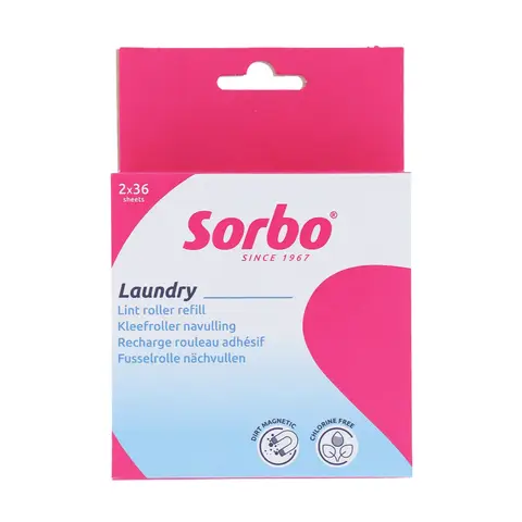Sorbo Lint Roller, 36 Sheets, Chlorine-Free Sheets, 100% Recycled Plastic Body, Perfect for Quick and Easy Lint and Pet Hair Removal, Household Essential