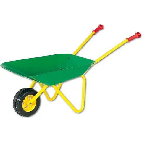 The Toy Company 9565 Outdoor Active Schubkarre aus Metall, grün und gelb