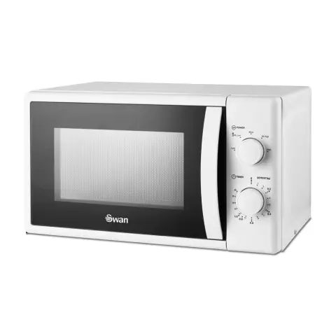 Swan SM4420WHT Manual Microwave with 5 Power Levels, 35 Minute Timer, 700W, 20L, White