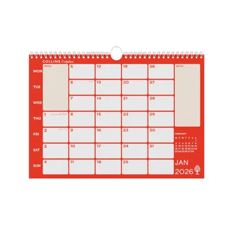 Collins A4 Memo Calendar 2026