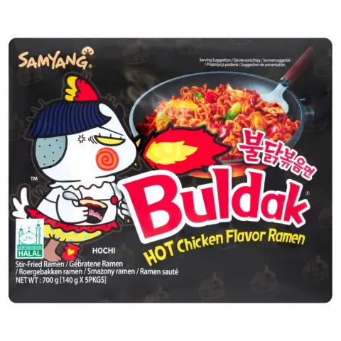 Samyang Buldak Scharfes Huhn Ramen Original (Packung mit 5)