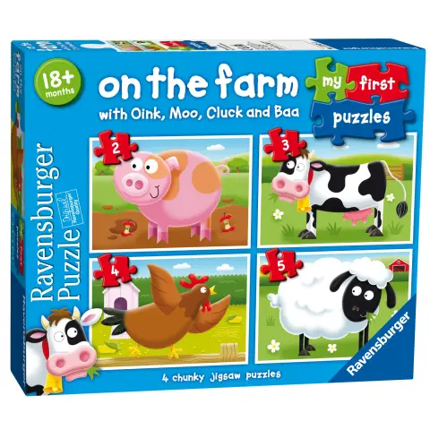 Ravensburger On the Farm My First Puzzles (2,3,4,5pc) Jigsaw Puzzles