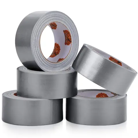 TAPEBEAR Duct Tape Heavy Duty 1.88 Inch x 30 Yards(90Feet), Silver Waterproof Tape 9mil Thick Adhesive Tape Strong,
Writable, Tear by Hand for Packing, Repairs, 5 rolls, total 150Yards