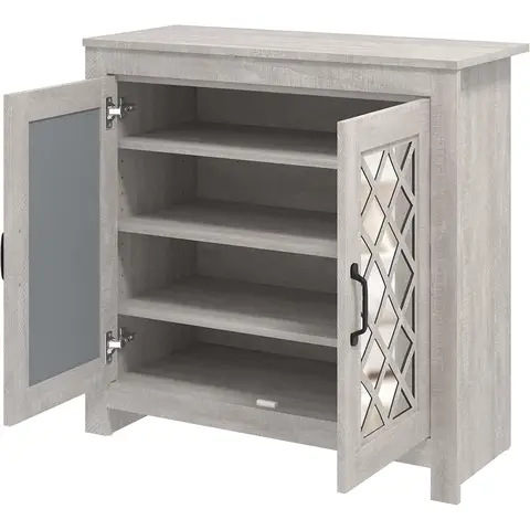 Galano Millicent 12 Pairs Shoe Cabinet - 2 Door Modern Storage Cabinet - Standing Organiser for Home - Office - 34D x 78.6W x 76.8H centimetres - Dusty Grey Oak