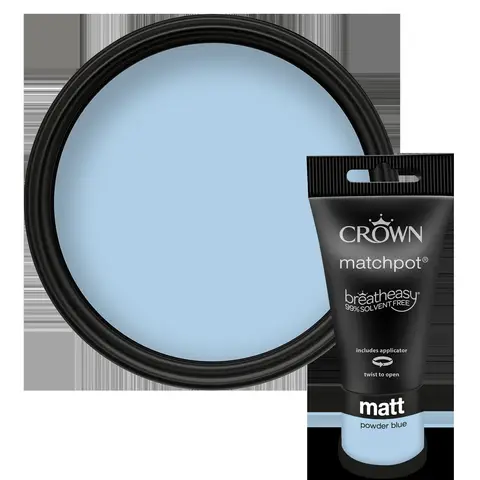 CROWN Matt Emulsion Powder Blue 40ML