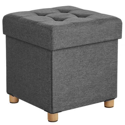 SONGMICS 38x38x40cm Pouf de Rangement Repliable 300kg