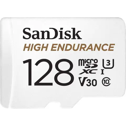 SANDISK High Endurance microSDXC 128GB + SD Adapter