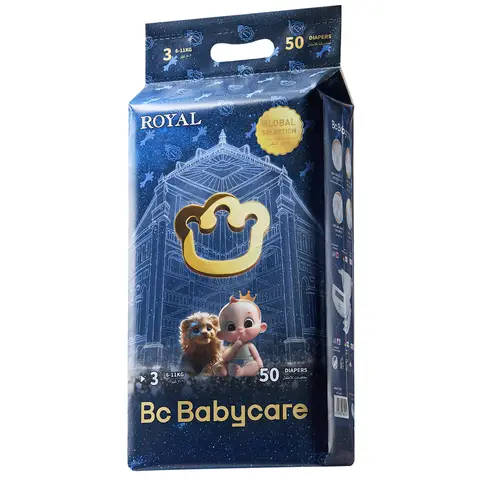 Bc Babycare Royal Nappies Size 3 (6-11 kg) 50 Pack