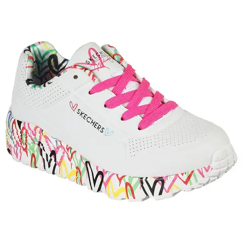Skechers Mädchen Freizeitschuhe Uno Lite Lovely Luv - Weiß 37