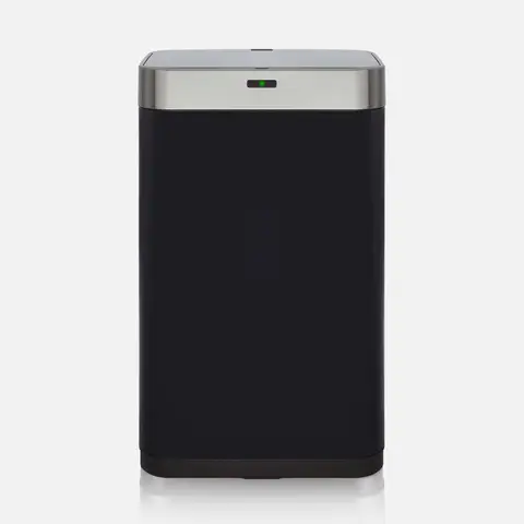Tower Square Sensor Bin with Fingerprint Proof Coated Exterior, Black