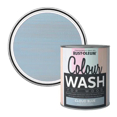 RUST-OLEUM COLOUR WASH WOOD FINISH CLOUD BLUE 750ML