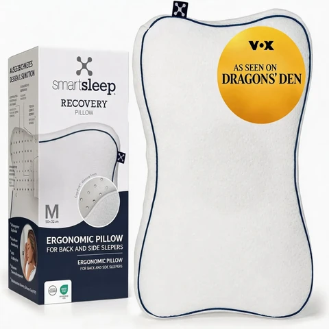 smartsleep® RECOVERY PILLOW Nackenstützkissen, ergonomisches Kissen aus Memory-Schaum mit Kopfmulde, für Rücken- und Seitenschläfer