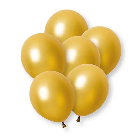Unique Party Latex Balloons, Dark Gold Pearl, 30cm, 8 Pack