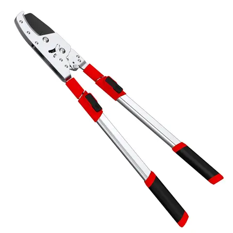 GARTOL Schwerlast-Gebüschtschere, 72–105 cm Teleskopstiel mit 6 verstellbaren Positionen, Doppelratchet-Mechanismus, für trockenes Holz, 50 mm Schnittkraft