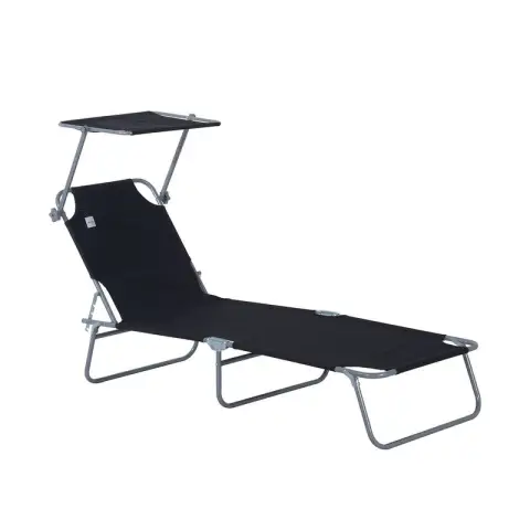 Outsunny Foldable Sunlounger