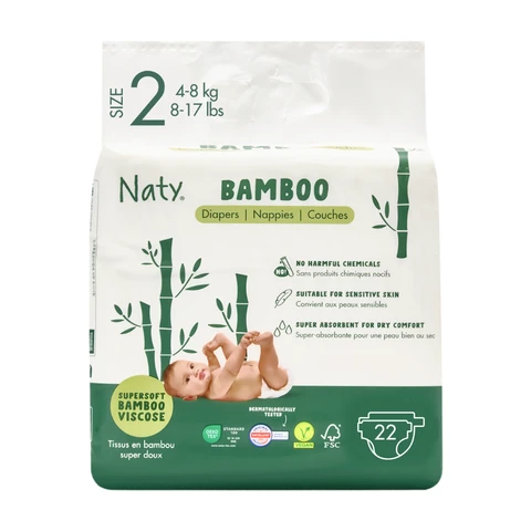 Naty Bamboo Nappies Size 2 22 Pack