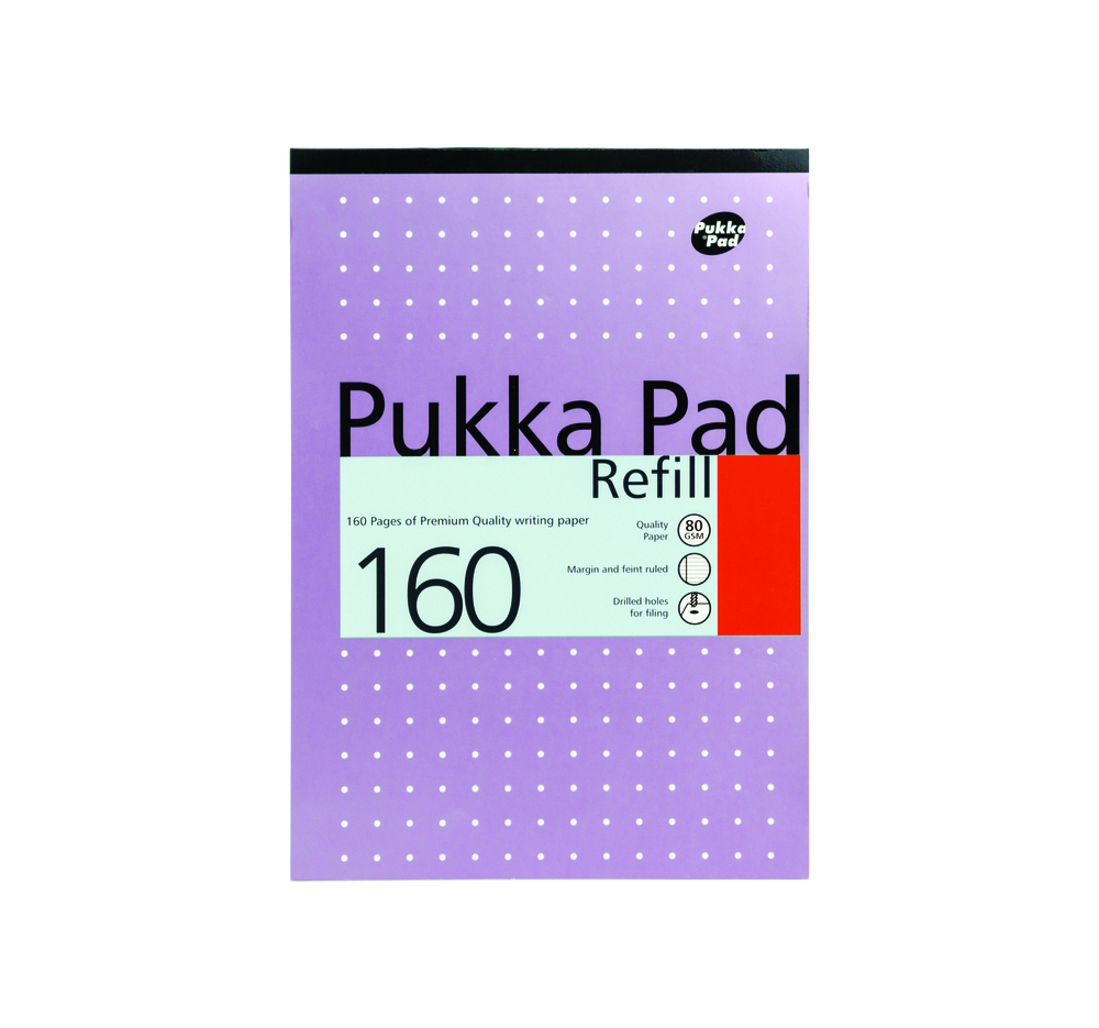 Pukka Pad A4 Metallic 160 Page Refill Pad, Pack of 3