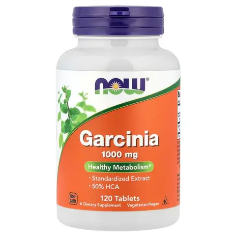 NOW Foods Garcinia Weight Management 1000mg Daily Wellness Support Tablets - 120 Tablets