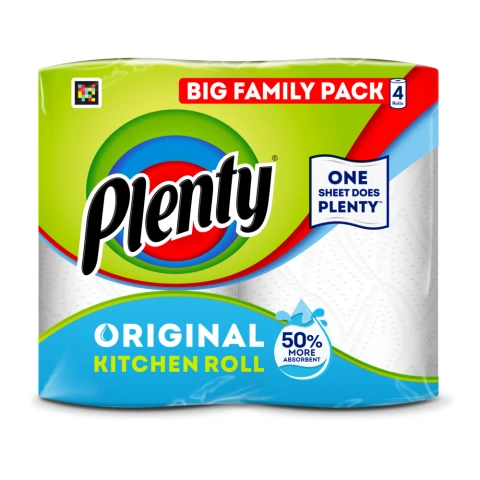 Plenty Original Kitchen Roll 4 Rolls