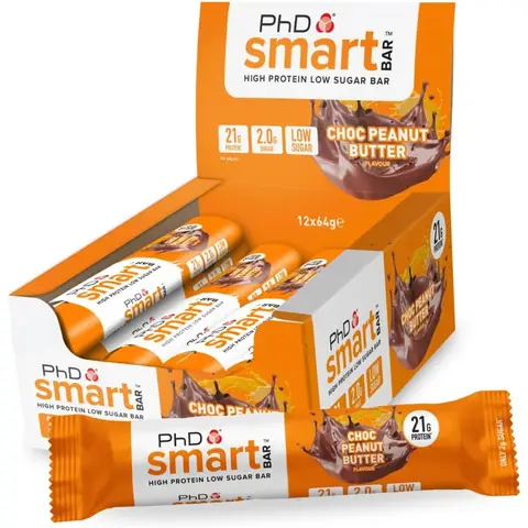 PhD Smart Protein Nutrition Bar Chocolate Peanut Butter Flavour - 12 x 64g