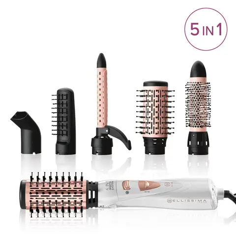 Bellissima My Pro GH18 1100 - Brosse coiffante 5-en-1, moteur DC 1000 W, revêtement en céramique
