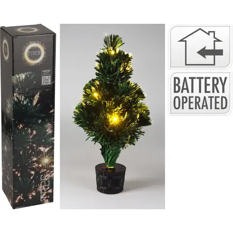 Weihnachtsbaum 45cm Faseroptik Warmweiß Christmas/Weihnachten