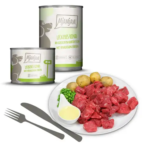 MjAMjAM - Tasty beef with boiled potatoes and tender peas 200g*6