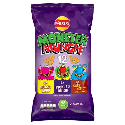 Walkers Monster Munch Variety 12Pk 12x20g