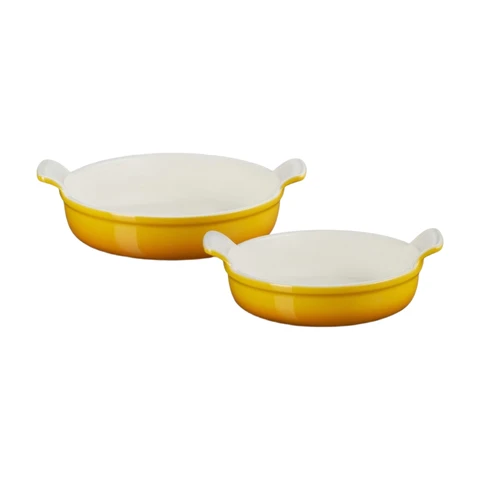 Le Creuset Traditioneller runder Bräter-Set, 2-teilig, 20/24 cm, Nectar