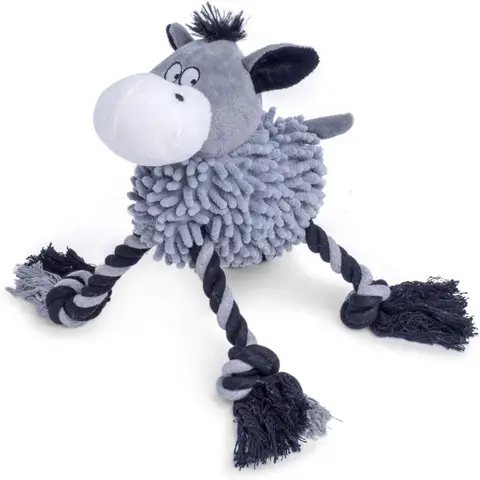 Petface Buddies Noodle Donkey Plush Dog Toy
