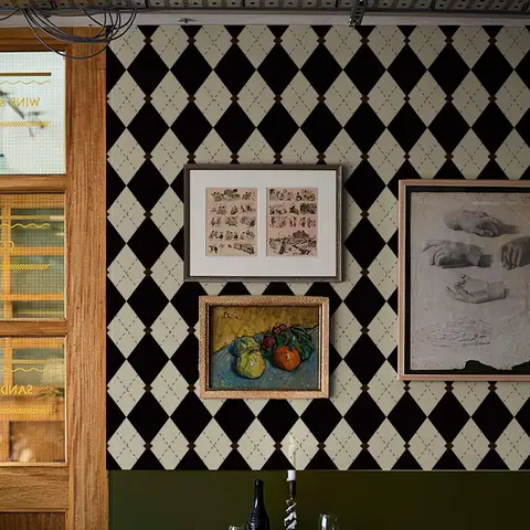 Murgall Union Gittermuster Selbstklebende Tapete 44x305cm 1 Rolle