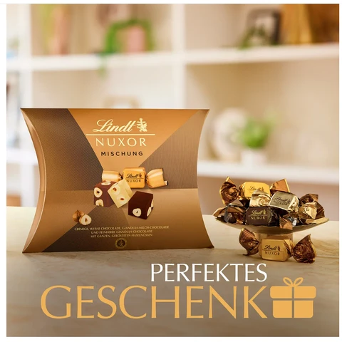 Lindt NUXOR sortiment in kissenpackung, 206 g