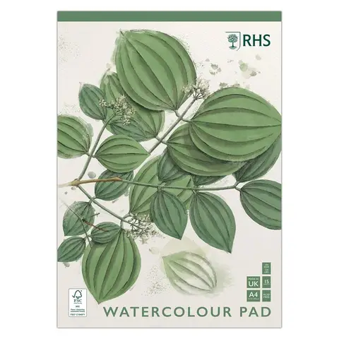 RHS A4 Watercolour Pad 190gsm 15 Sheets