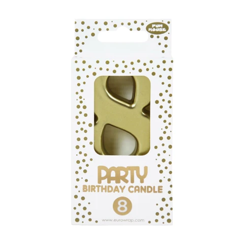 CLAIREFONTAINE  Bougie chiffre Or, 8